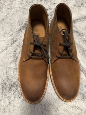 Johnston & Murphy Tan Brown Leather Chukka Boots for Men